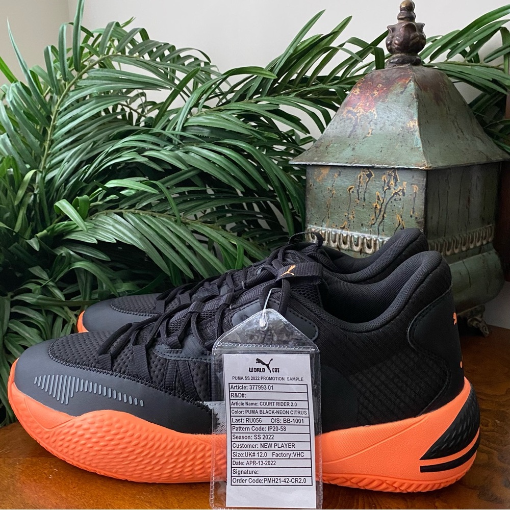 Puma Court Rider 2.0 Black Neon Citrus Sneakers